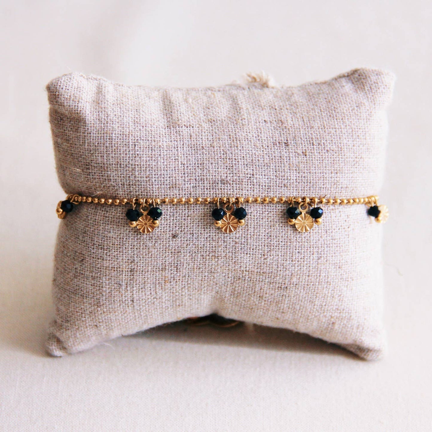 Armband met Muntjes en Pareltjes Zwart - WanderWood