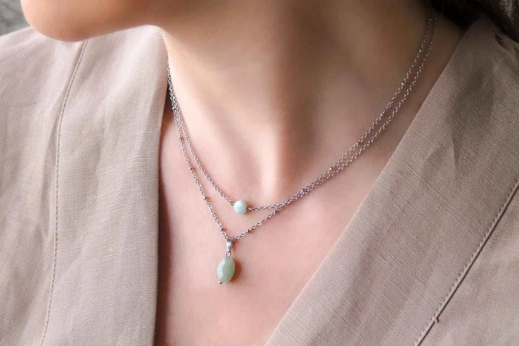 Ketting Amazoniet - Zilver - 53853 - WanderWood