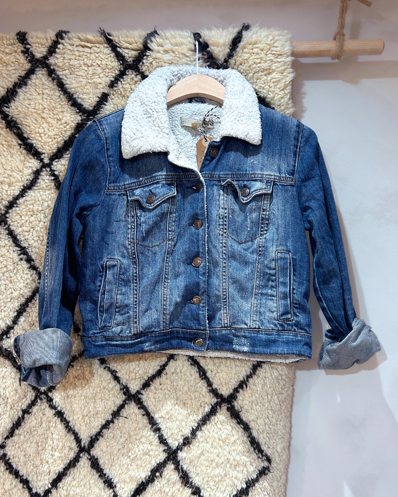Vintage Denim Jacket Teddy