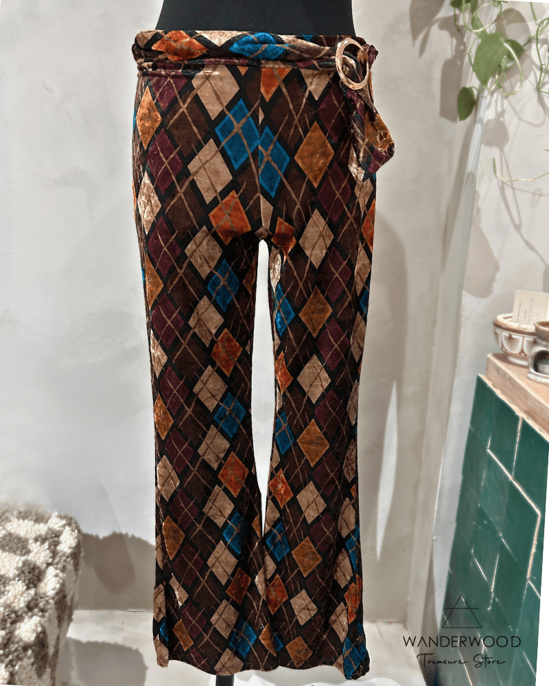 Pre - Loved Broek Flared Velvet - WanderWood