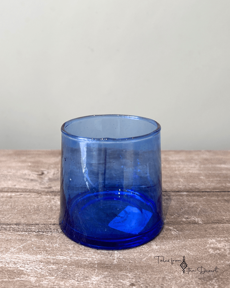Karaf Blauw Gerecycled Glas - WanderWood