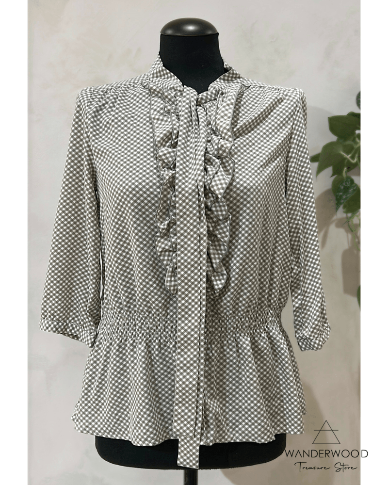 Pre - Loved Blouse BB Check Taupe - WanderWood