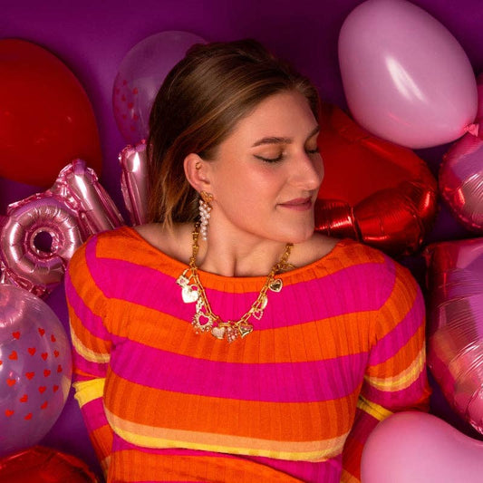 Golden Heart Charm Necklace - WanderWood