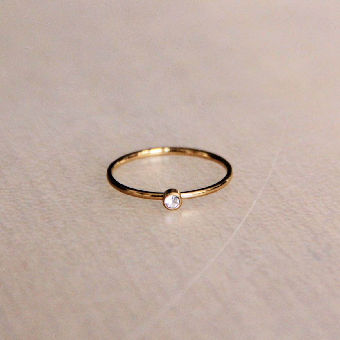 Ring Minimalist Zirconia – Goud