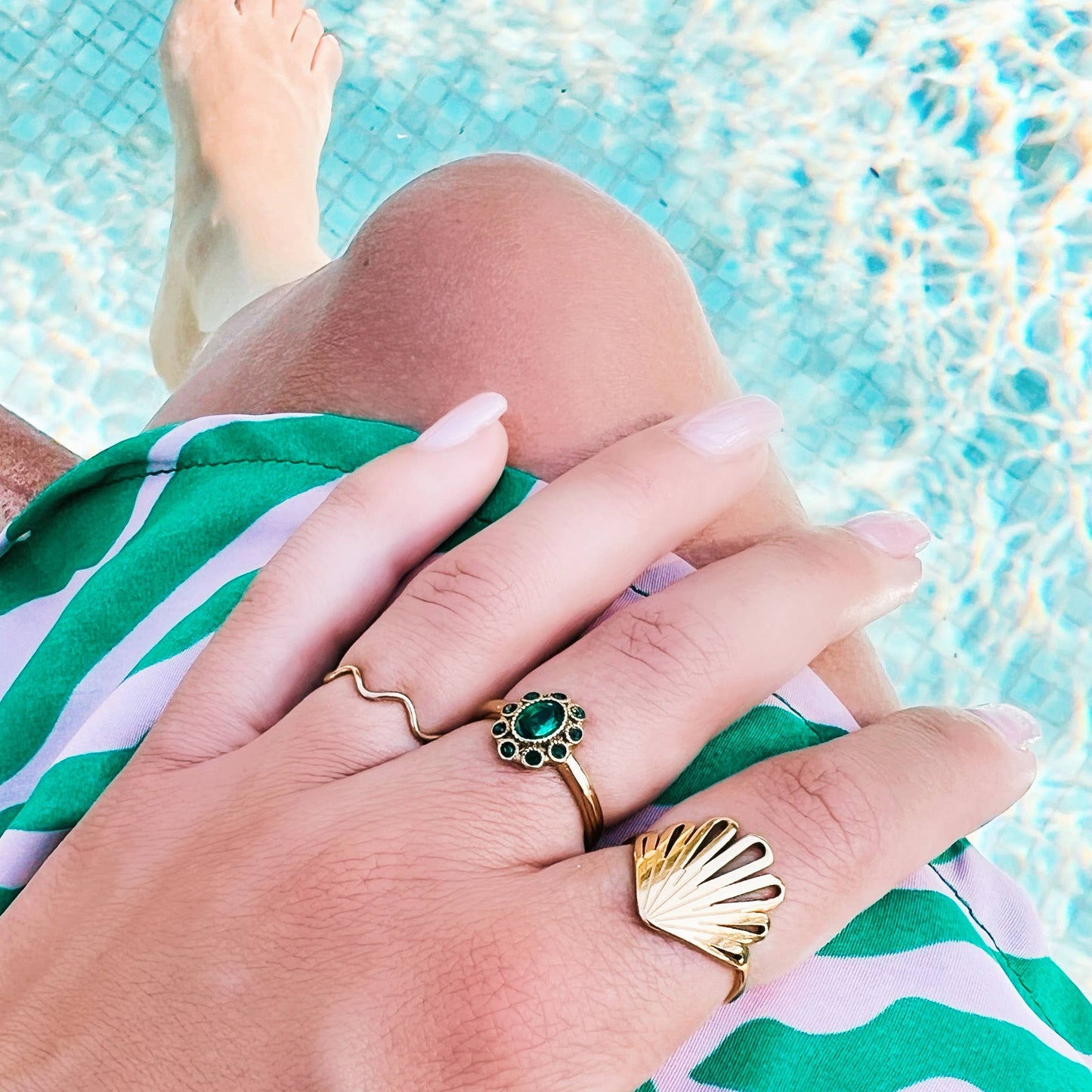 Ring Minimalist Wave - Goud - WanderWood