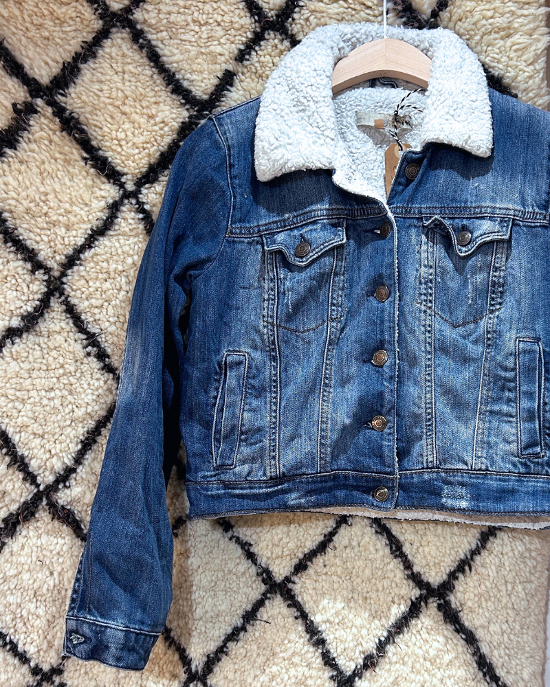 Vintage Denim Jacket Teddy