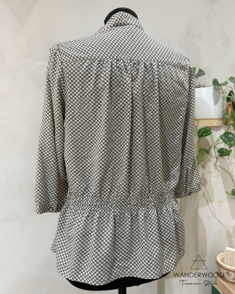 Pre - Loved Blouse BB Check Taupe - WanderWood