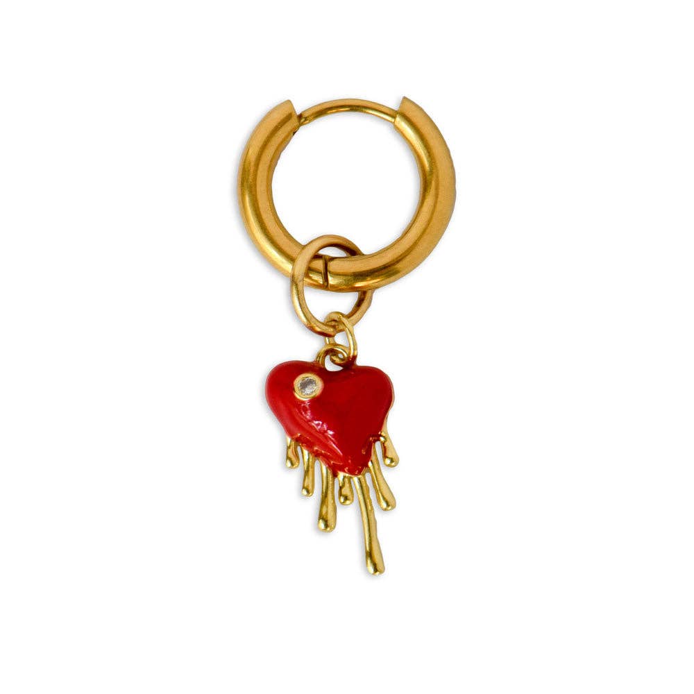 Oorbel Dripping Heart