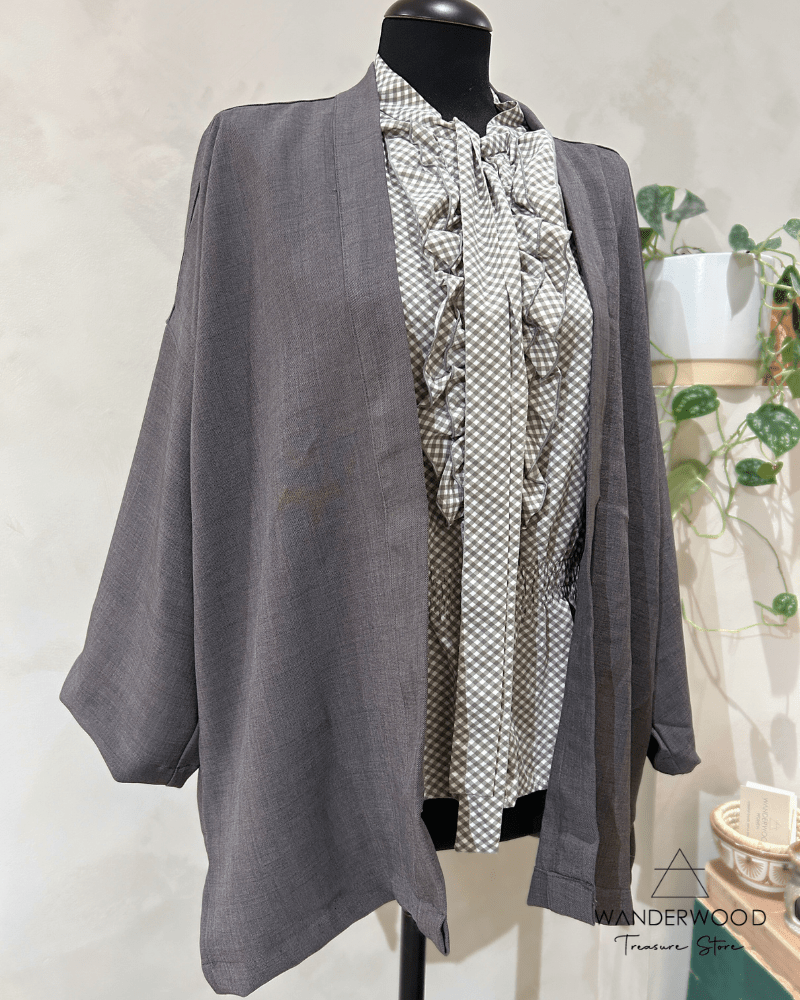 Pre - Loved Blouse BB Check Taupe - WanderWood