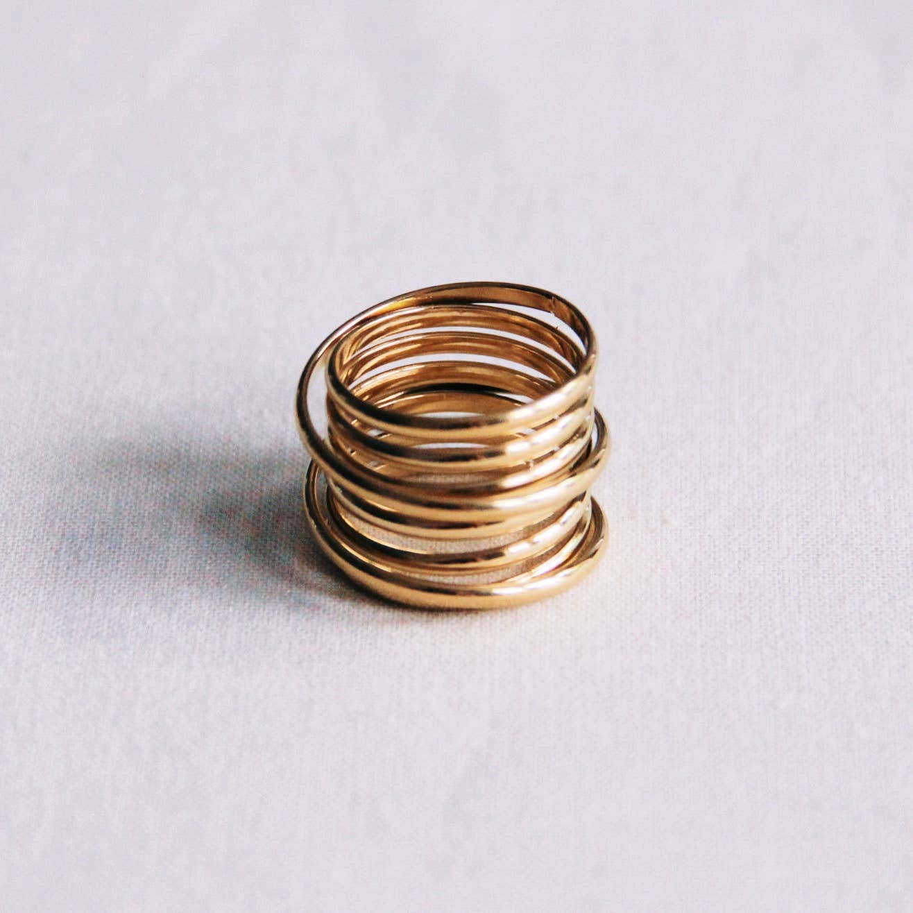 Multi Layer Ring XL Goud
