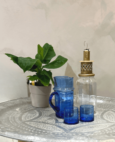 Traditionele Beldi Glazen Blauw - WanderWood