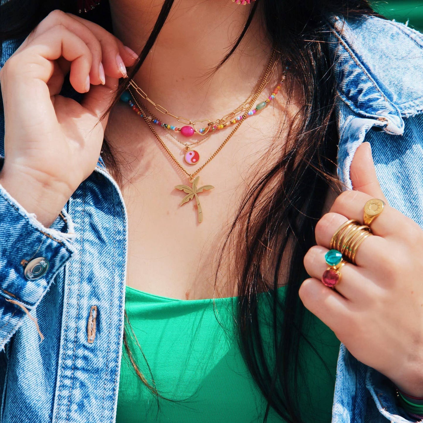 Ring Charm & Sun - Goud
