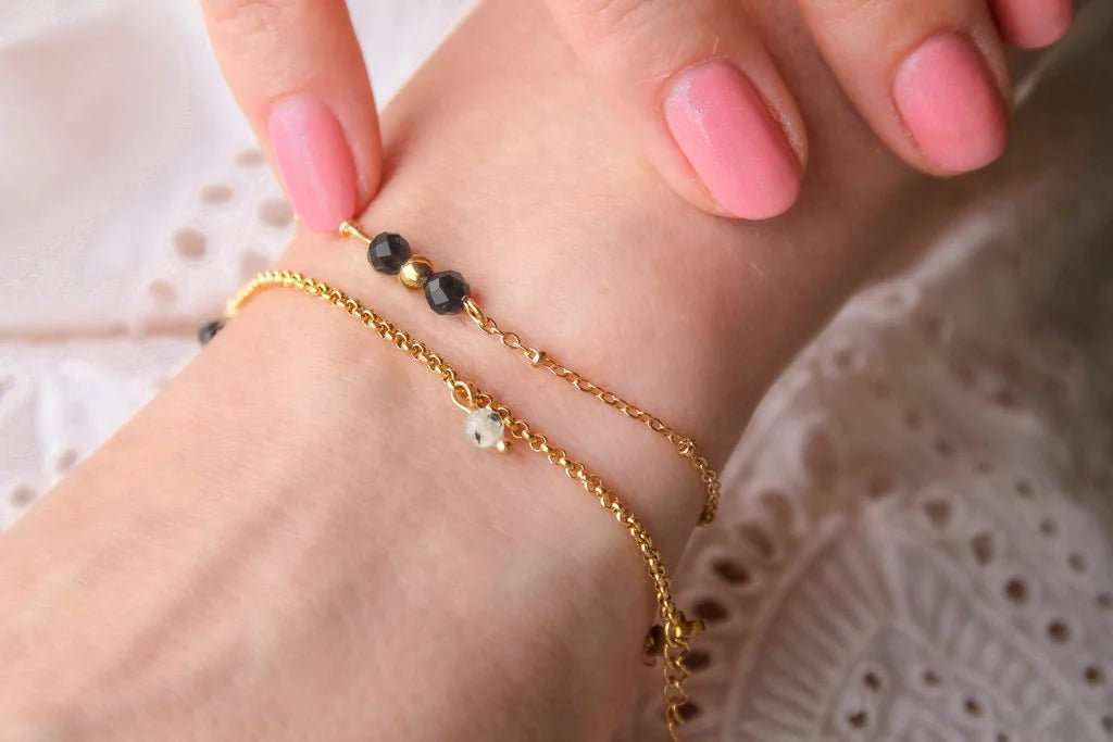 Armband Kunziet, Toermalijn & Prehniet - Goud - 53822 - WanderWood