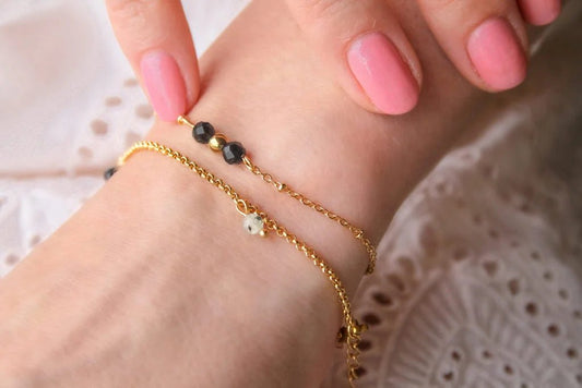 Armband Kunziet, Toermalijn & Prehniet - Goud - 53822 - WanderWood