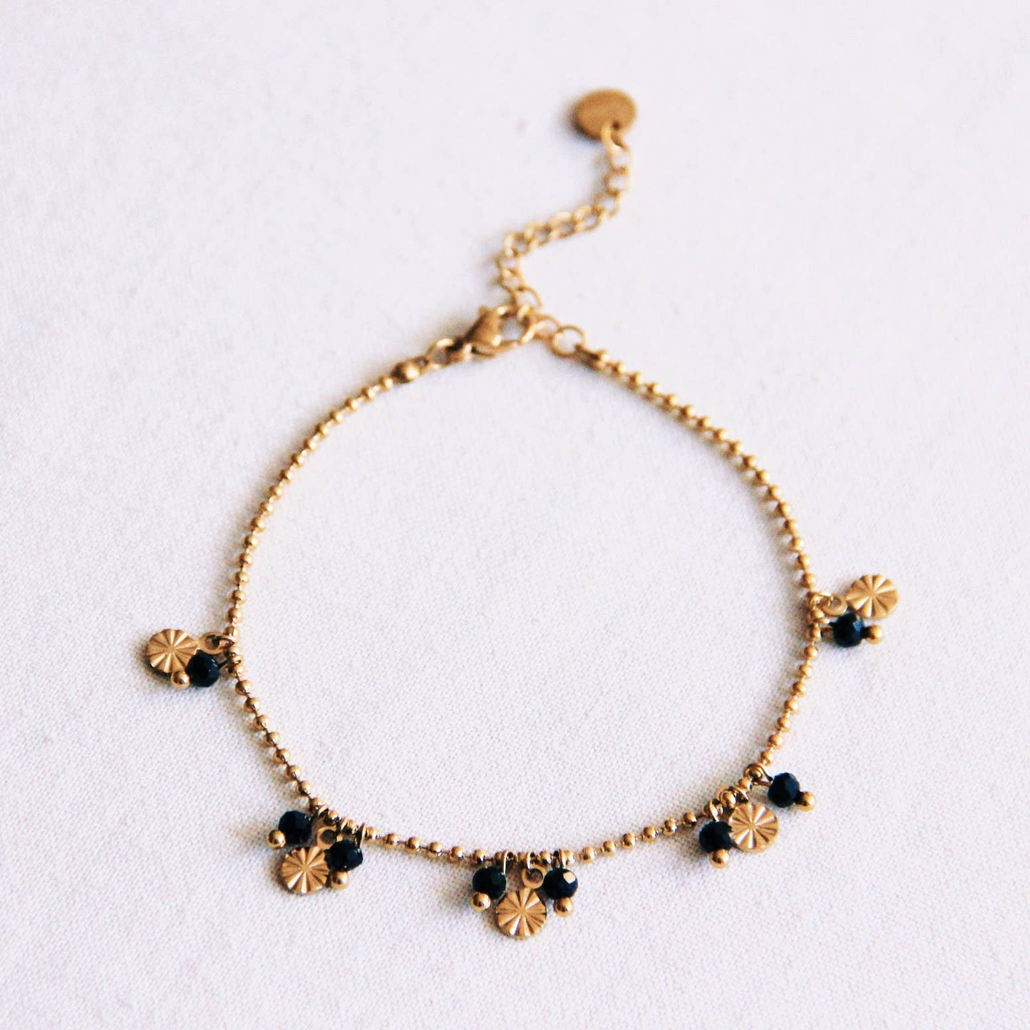Armband met Muntjes en Pareltjes Zwart - WanderWood