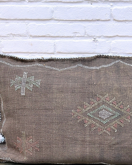 Sabra Kussen XL - Cactus Zijde Chocolate