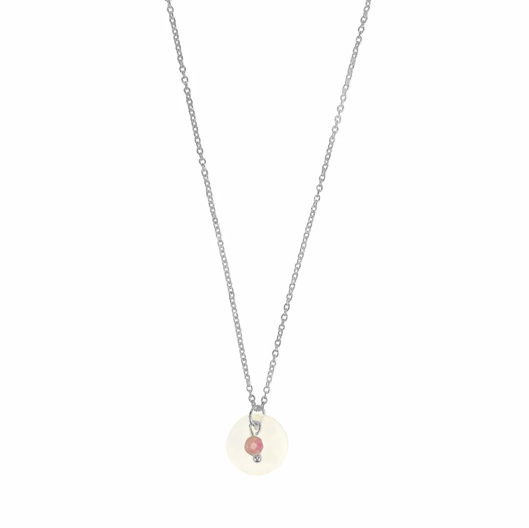Ketting Toermalijn & Schelp - Zilver