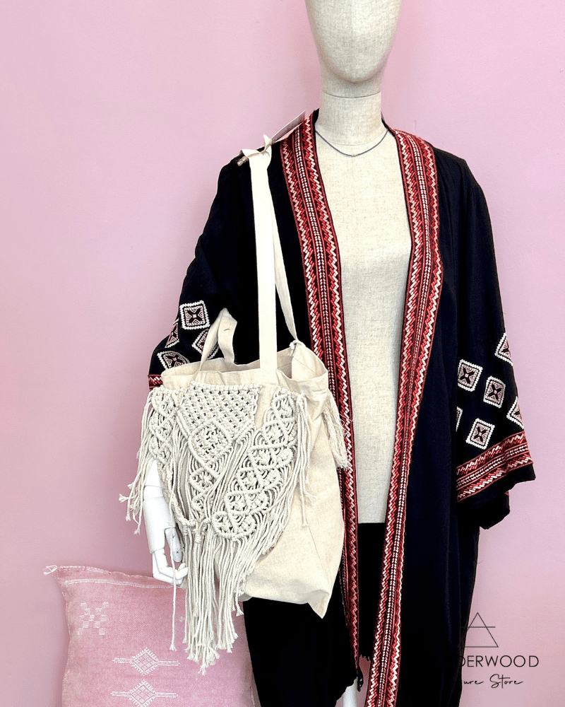Macrame Tote Bag Handmade - WanderWood
