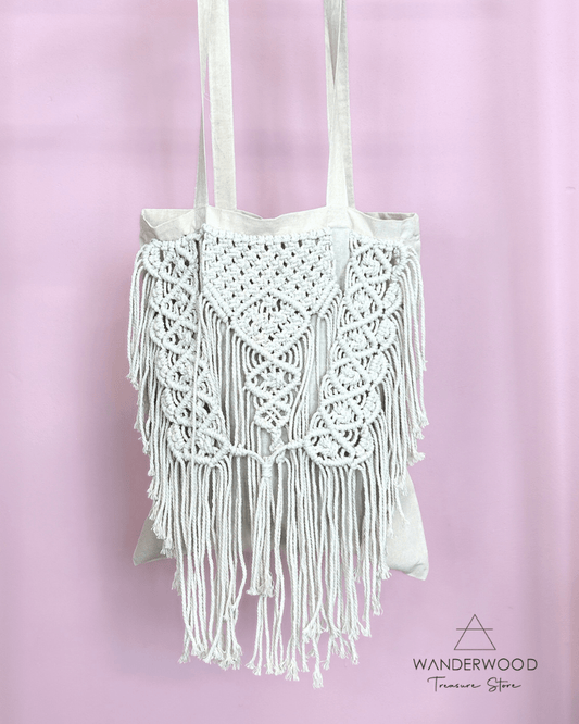 Macrame Tote Bag Handmade - WanderWood