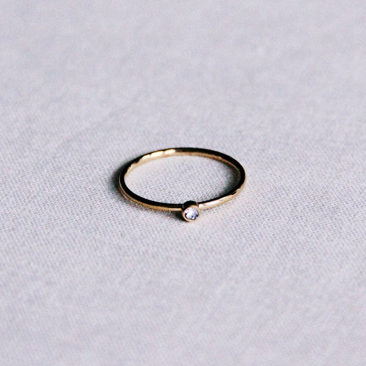 Ring Minimalist Zirconia – Goud - WanderWood
