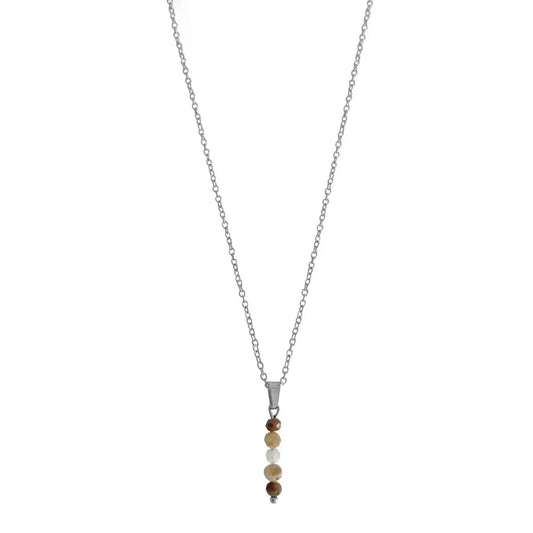 Ketting Zen Gemstone Necklace Goud - WanderWood