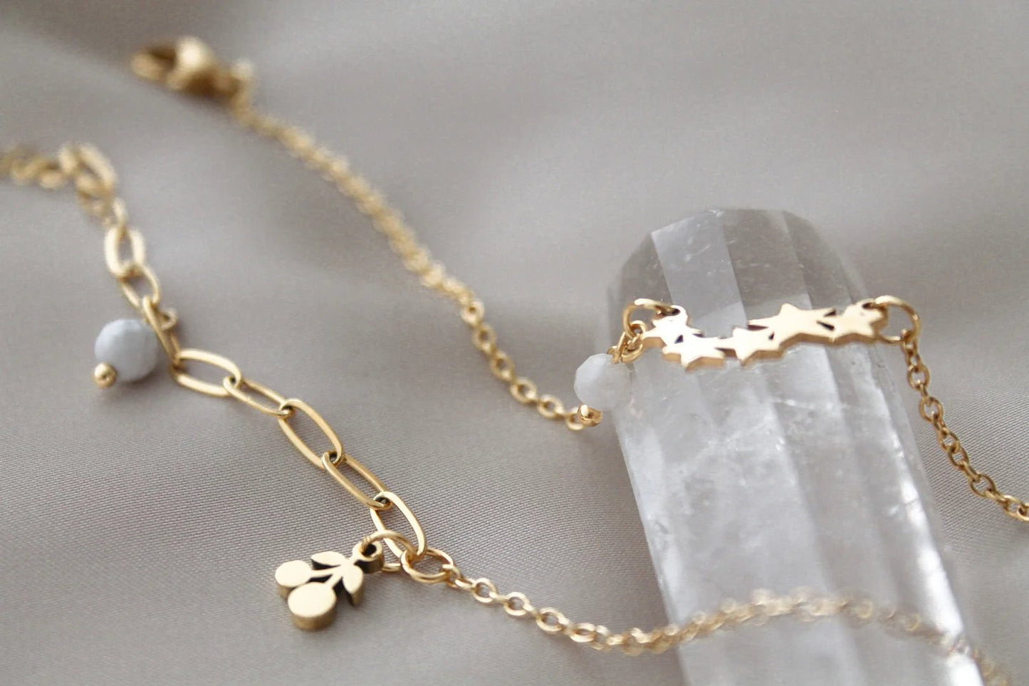 Armband Sterretjes & Maansteen - Goud - WanderWood