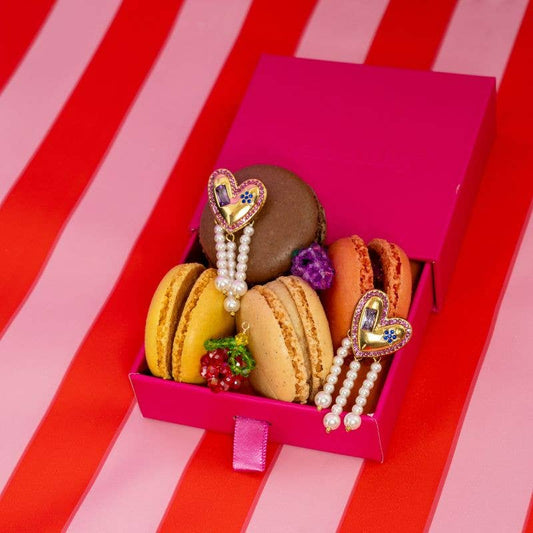 Heart - Shaped Tassel Pearl Dangles - WanderWood