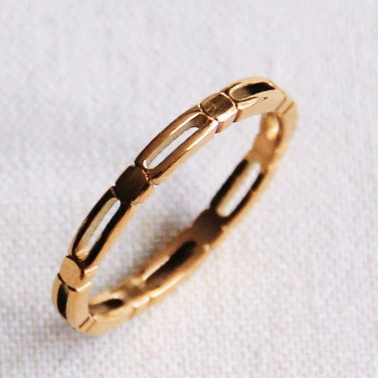 Ring Cubes Goud - WanderWood