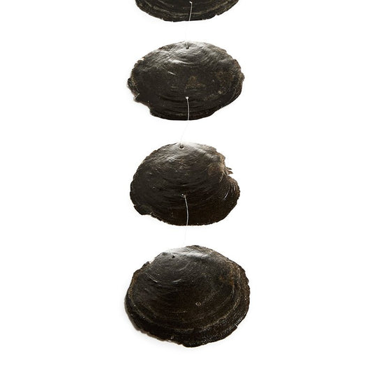 Schelpslinger Capiz M Antraciet en Wit - WanderWood