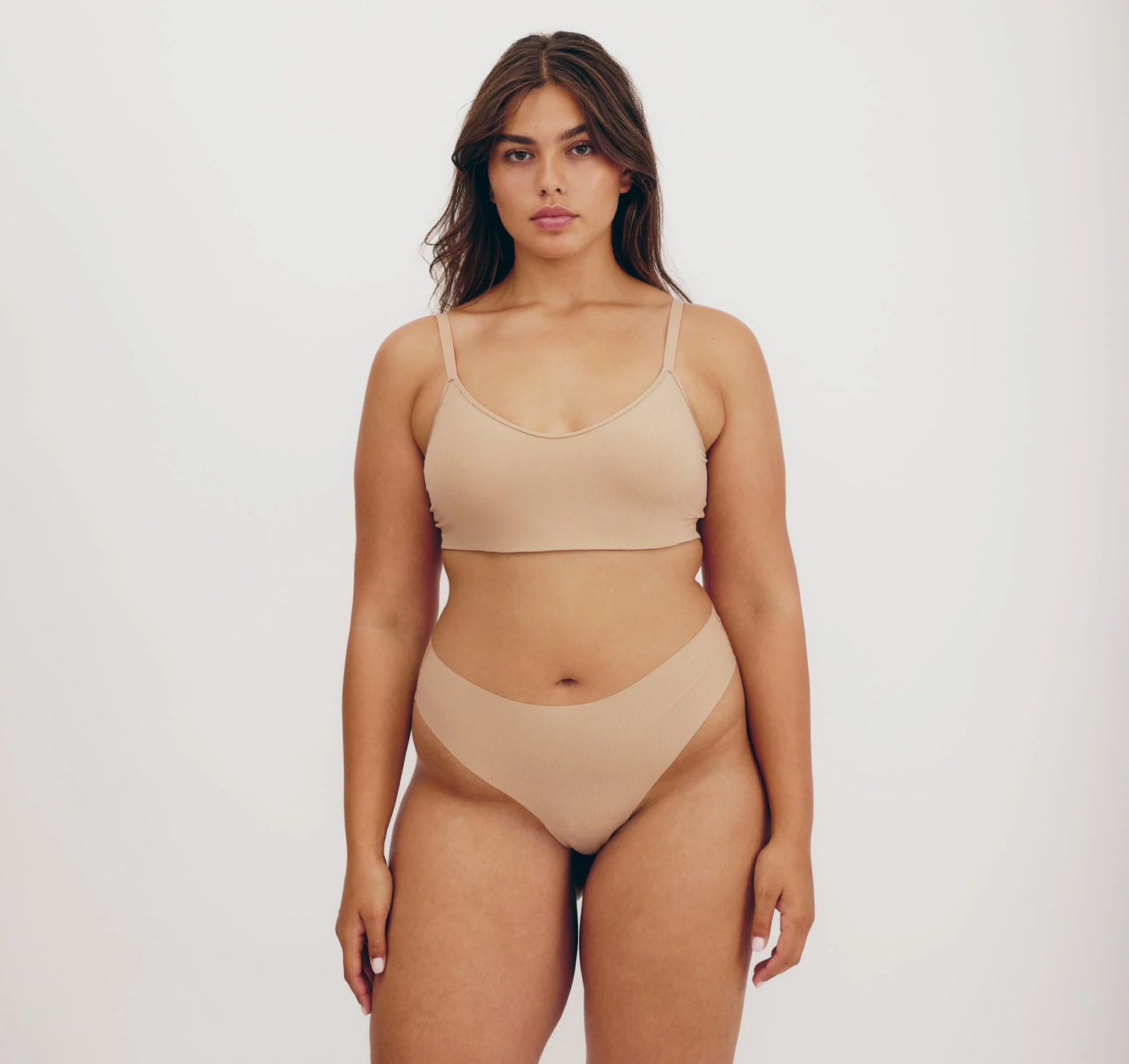 Thong Naked Rib Hazelnut