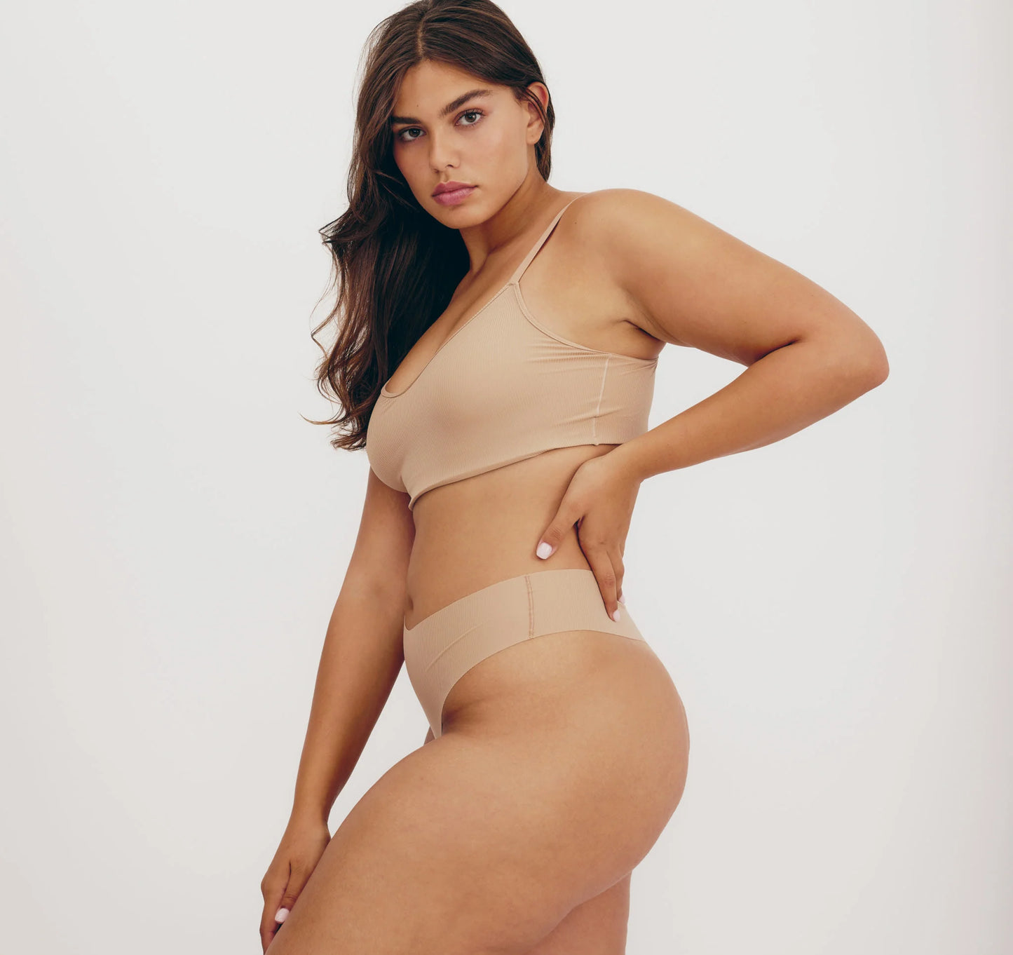 Thong Naked Rib Hazelnut