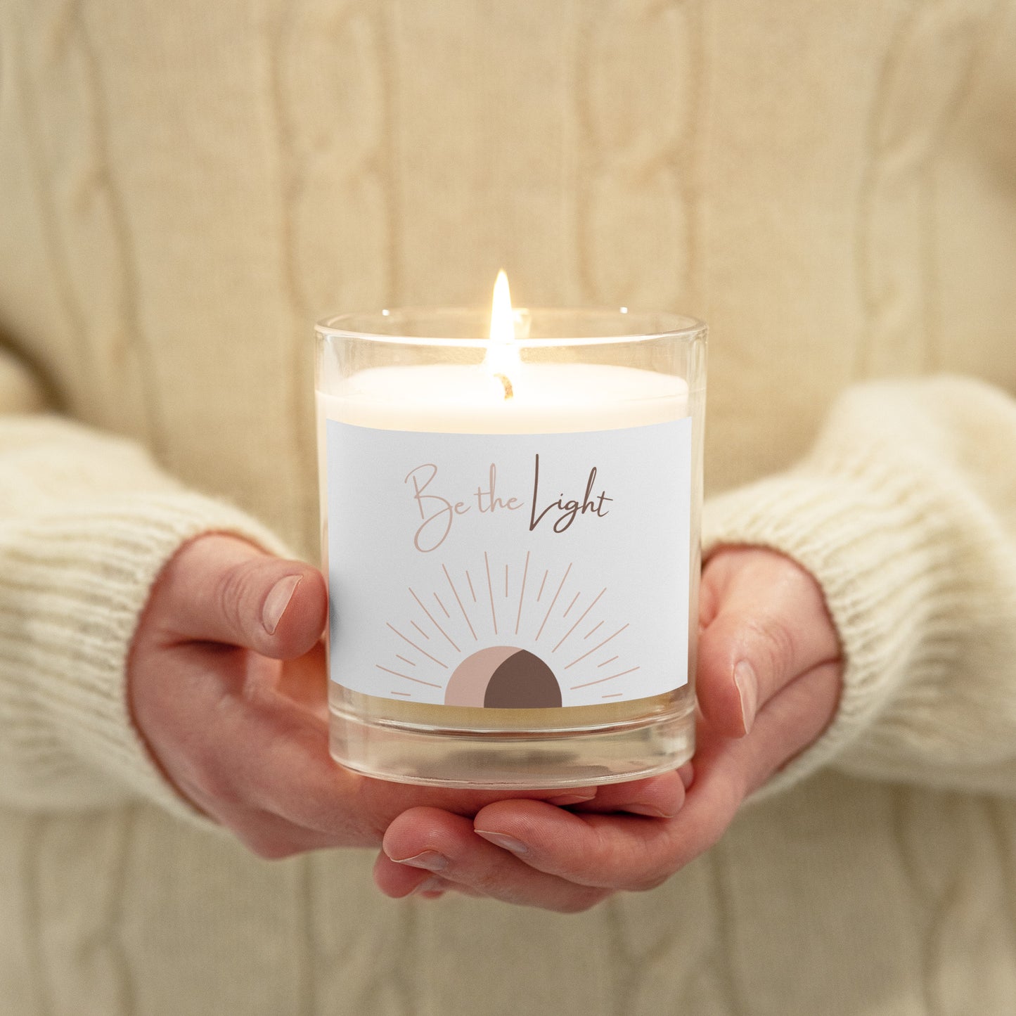 Sojawas Kaars in Glas 'Be the Light" - Vegan