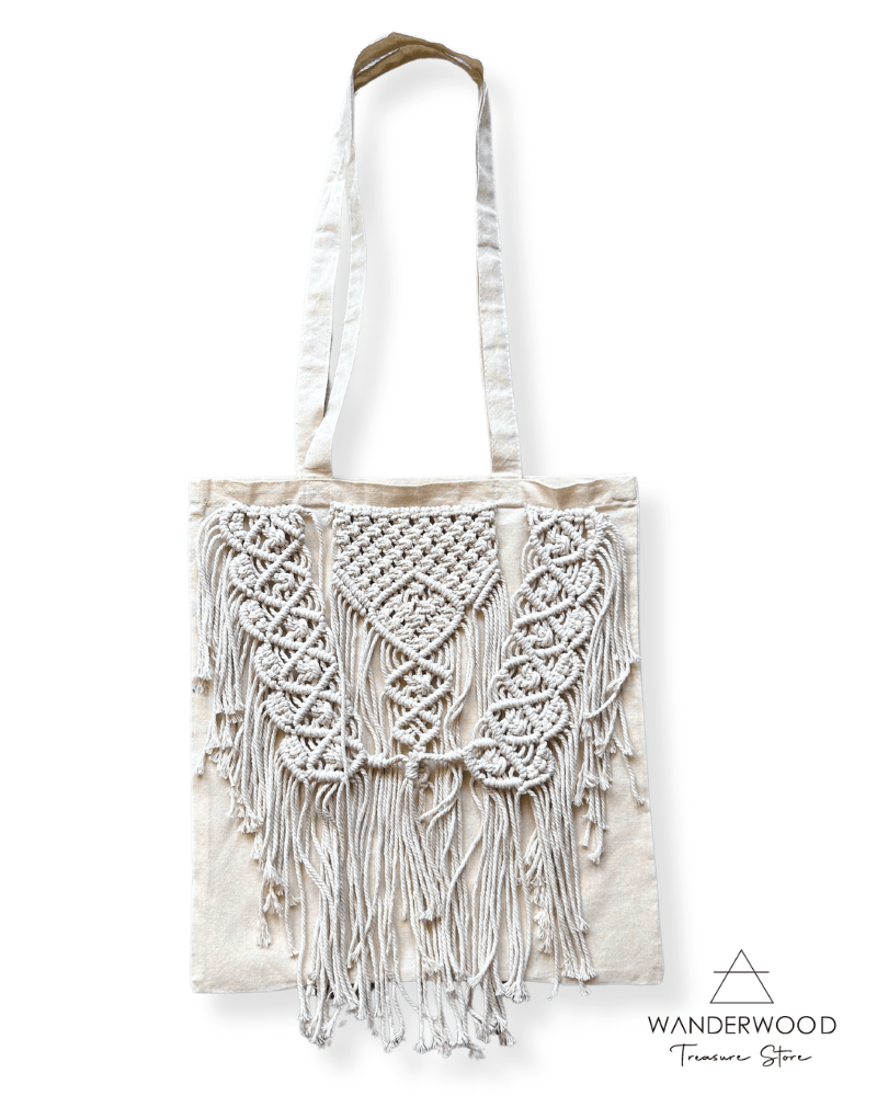 Macrame Tote Bag Handmade - WanderWood