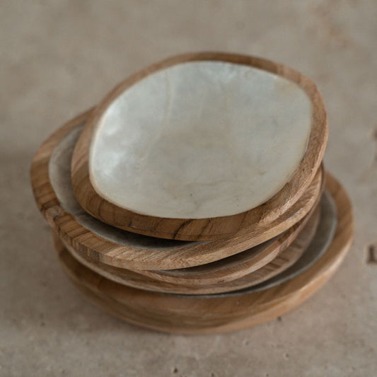 Schaaltje Capiz Hout / Schelp Wit - WanderWood