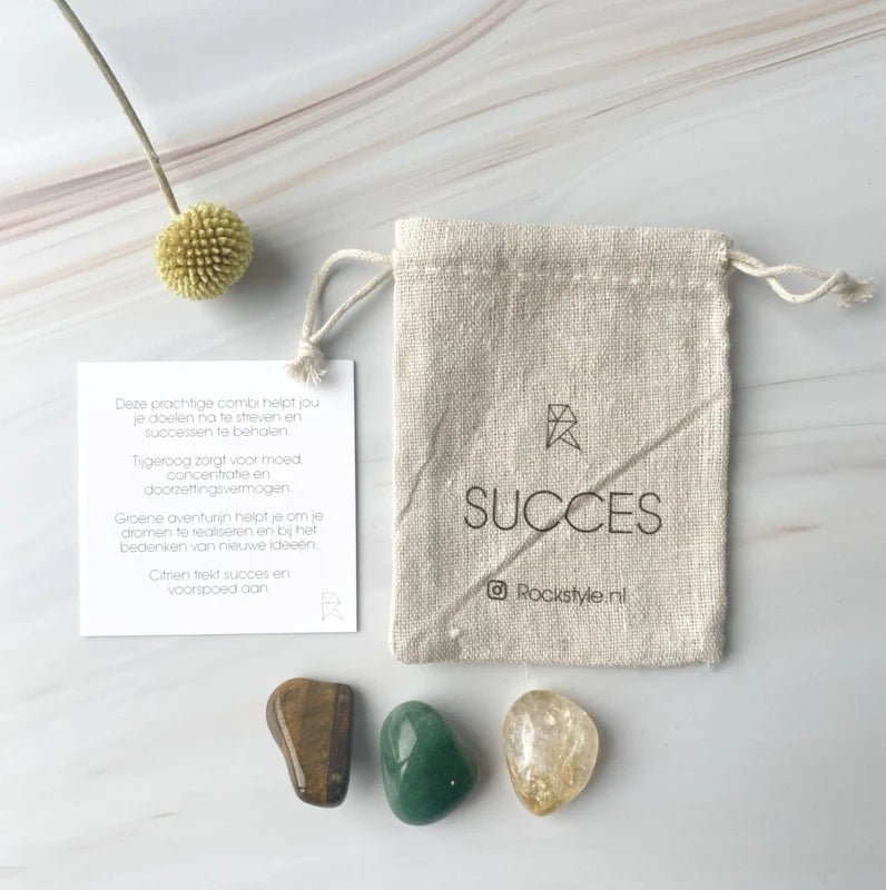 Power Crystals SUCCES tijgeroog - aventurijn - citrien - WanderWood