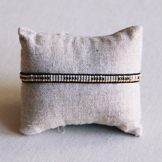 Armband Weaving Anthracite/Black/Gold