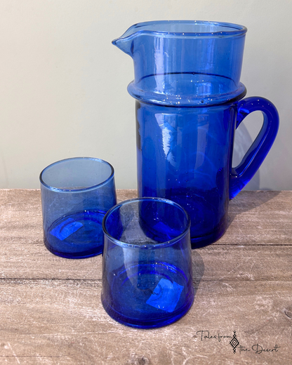 Karaf Blauw Gerecycled Glas