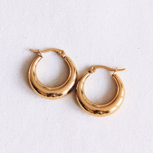 Stainless Steel Creole 19mm “Wide” - Goud