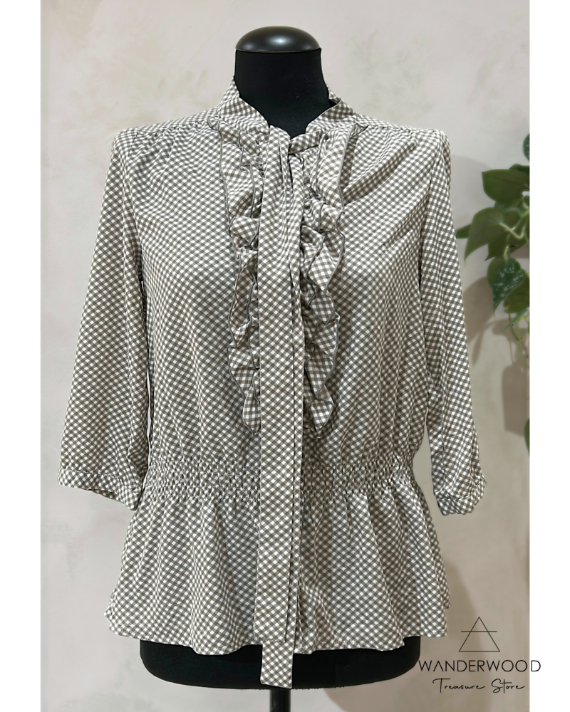 Pre-Loved Blouse BB Check Taupe