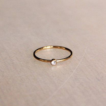 Ring Minimalist Zirconia – Goud