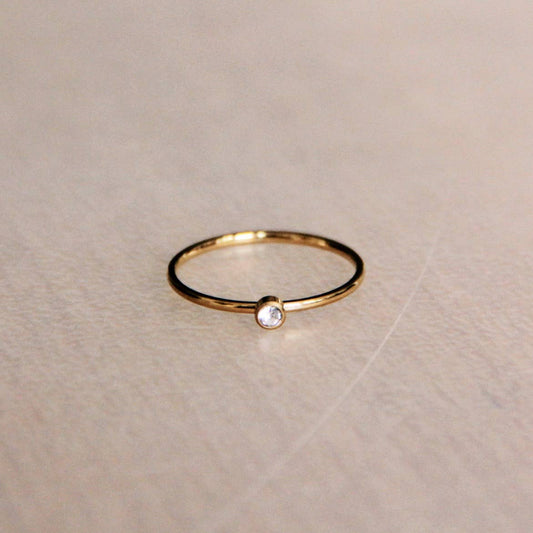 Ring Minimalist Zirconia – Goud