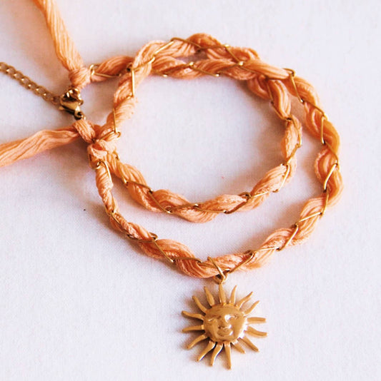 Ketting D-chain Zijde & Sun - Salmon