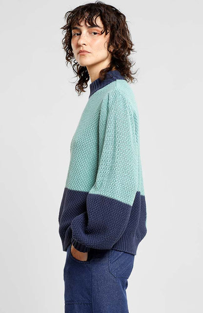 Sweater Knitted Rutbo Blocks Green