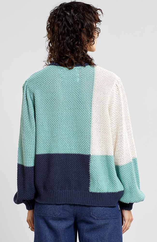 Sweater Knitted Rutbo Blocks Green