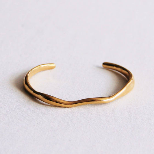 Bangle Wave Small - Goud