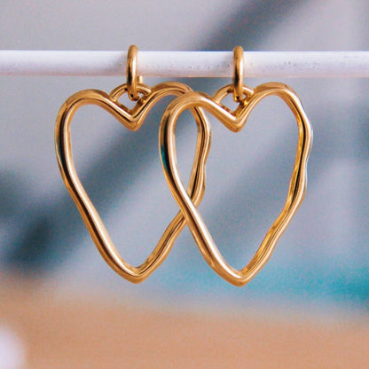 Oorbellen Hart XL - Goud