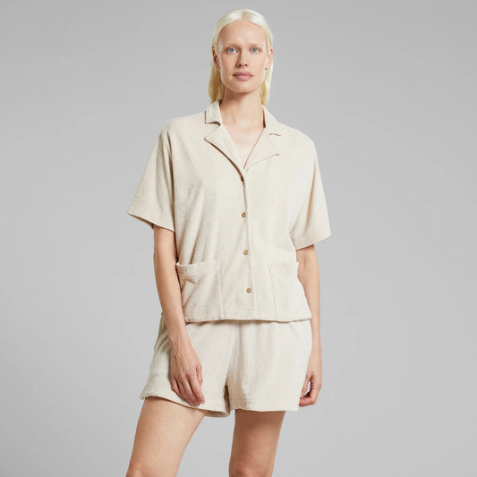 Terry Shorts Aspudden Oat White