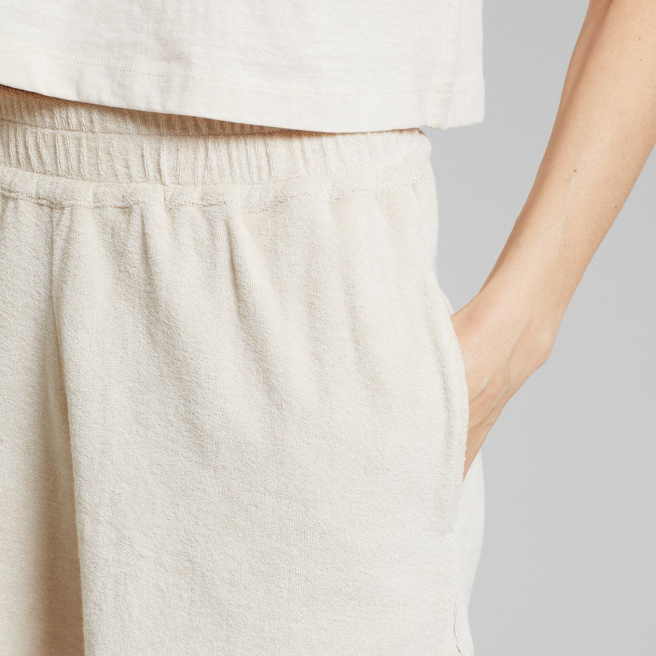 Terry Shorts Aspudden Oat White