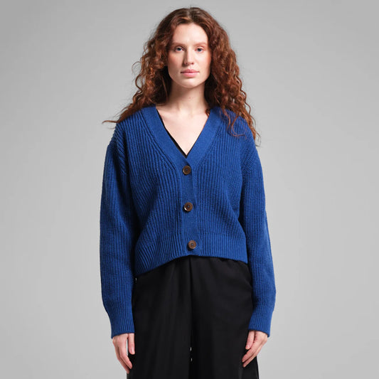 Vest Kanan Royal Blue Gerecyclede Wol