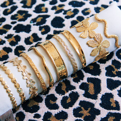 Bangle Armband Wave Small - Goud - WanderWood